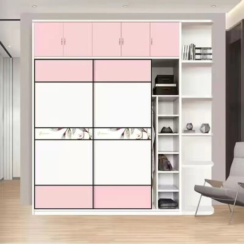 衣柜门推拉门定做环保实木滑移门定制现代简约推拉柜门隔断门定做 - 图1