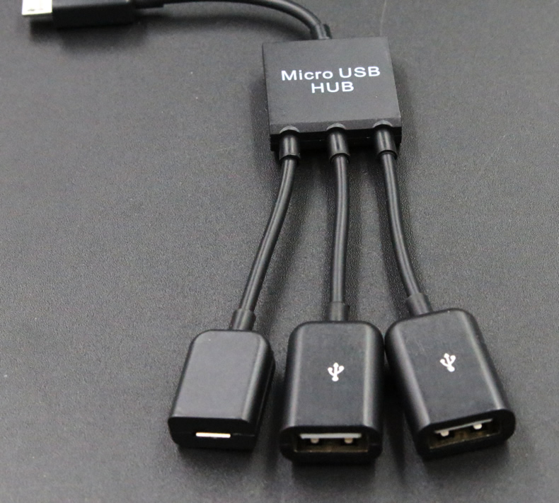 Micro USB otg HUB集线器一分三OTG HUB供电一拖三OTG-图1