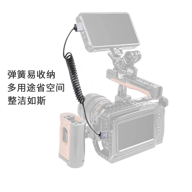 标准HDMI线2.1版本A7S3接图传监视器A1 FX3 a7r5图传大口HDMI线-图2