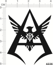 Up to model Shaya Aznabul (red star) details sign metal stickers (4226)