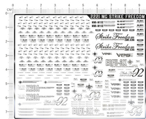Up to model MG Freedom ZGMF-X20A strong attack free up to metal stickers (2221)