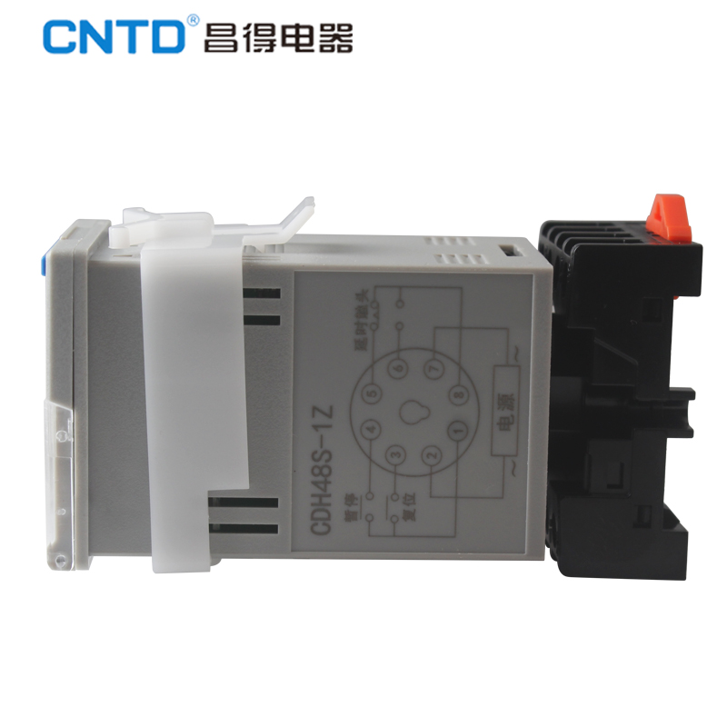 CNTD昌得CDH48S-1Z一组延时数字带暂停数显时间继电器220v可调24v