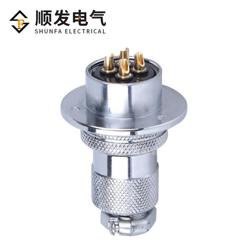 原装连接器 航空插头 GX30-4P（4芯）DF30-4T 法兰盘 30M插头插座 - 图2