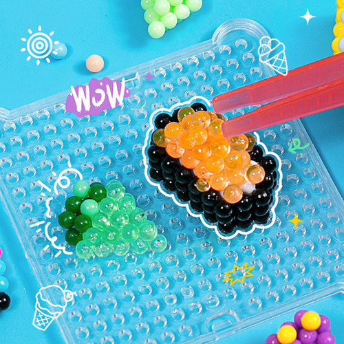 儿童串珠diy弱视训练穿珠子视力玩具女孩手工水晶远视材料串水晶 - 图2