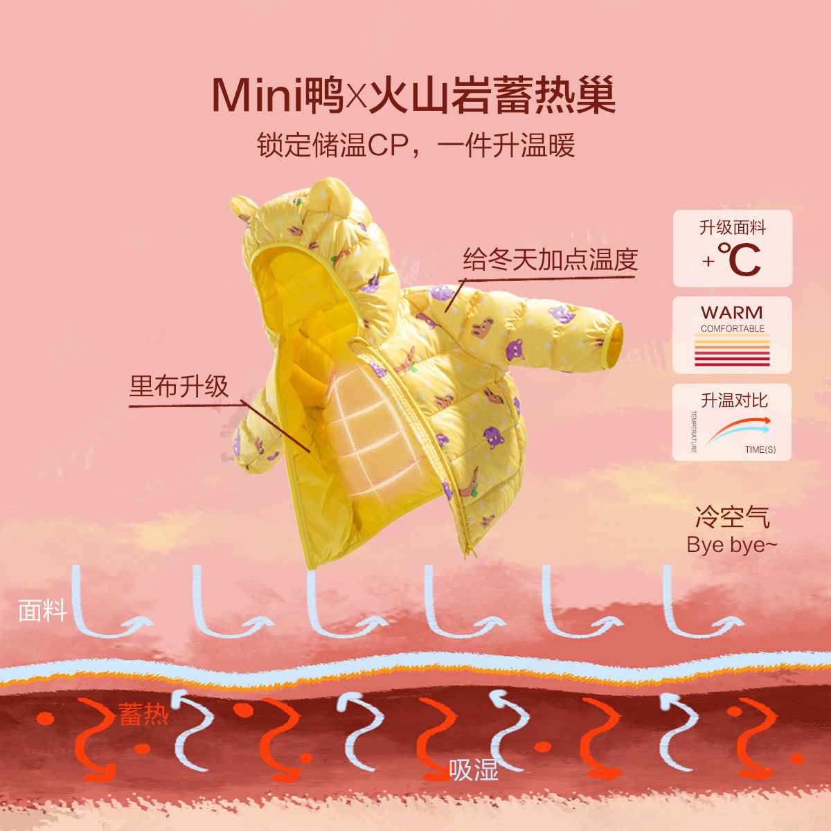 迷你巴拉巴拉2021冬男童轻薄白鸭绒 minibalabala羽绒服