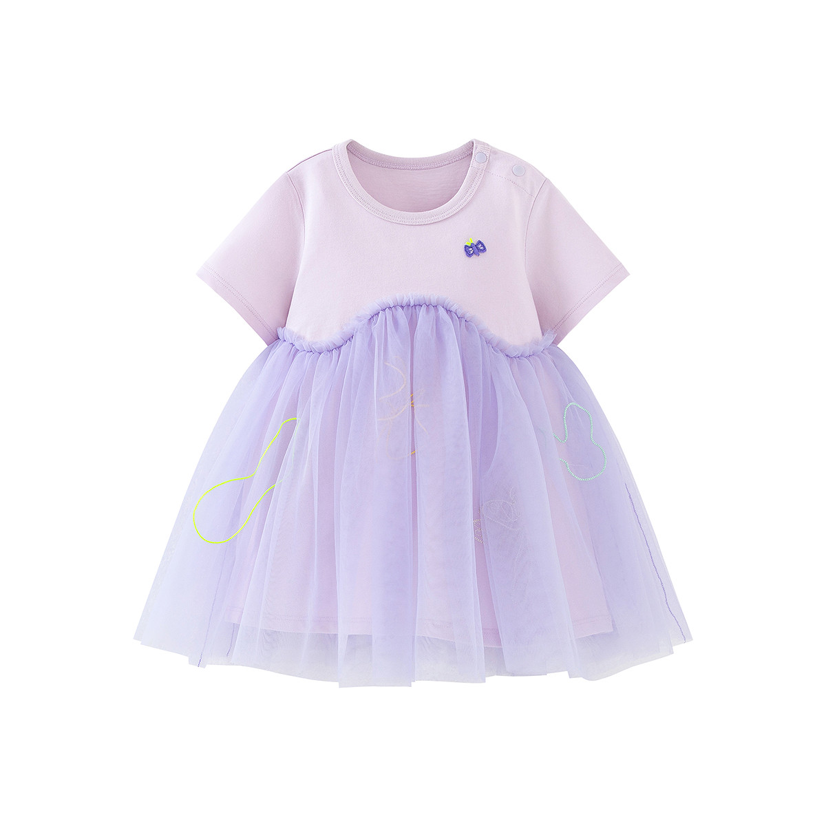 【纯棉】迷你巴拉巴拉网纱连衣裙女童宝宝亲肤透气甜美新款