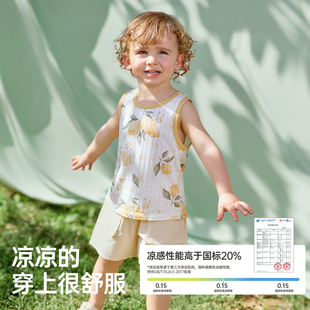 欧孕[果冻凉]婴儿宝宝背心外穿a类2件