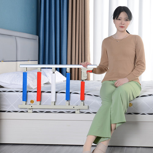 家用防摔床护栏床边扶手老人起床辅助器助力防掉床三轮车折叠护栏 - 图0
