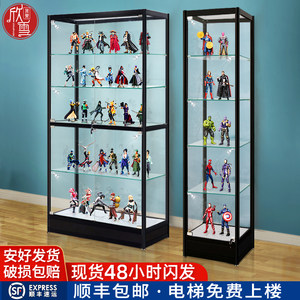 欣雪手办展示柜玻璃玩具礼品化妆品陈列柜收纳家用乐高模型展示架