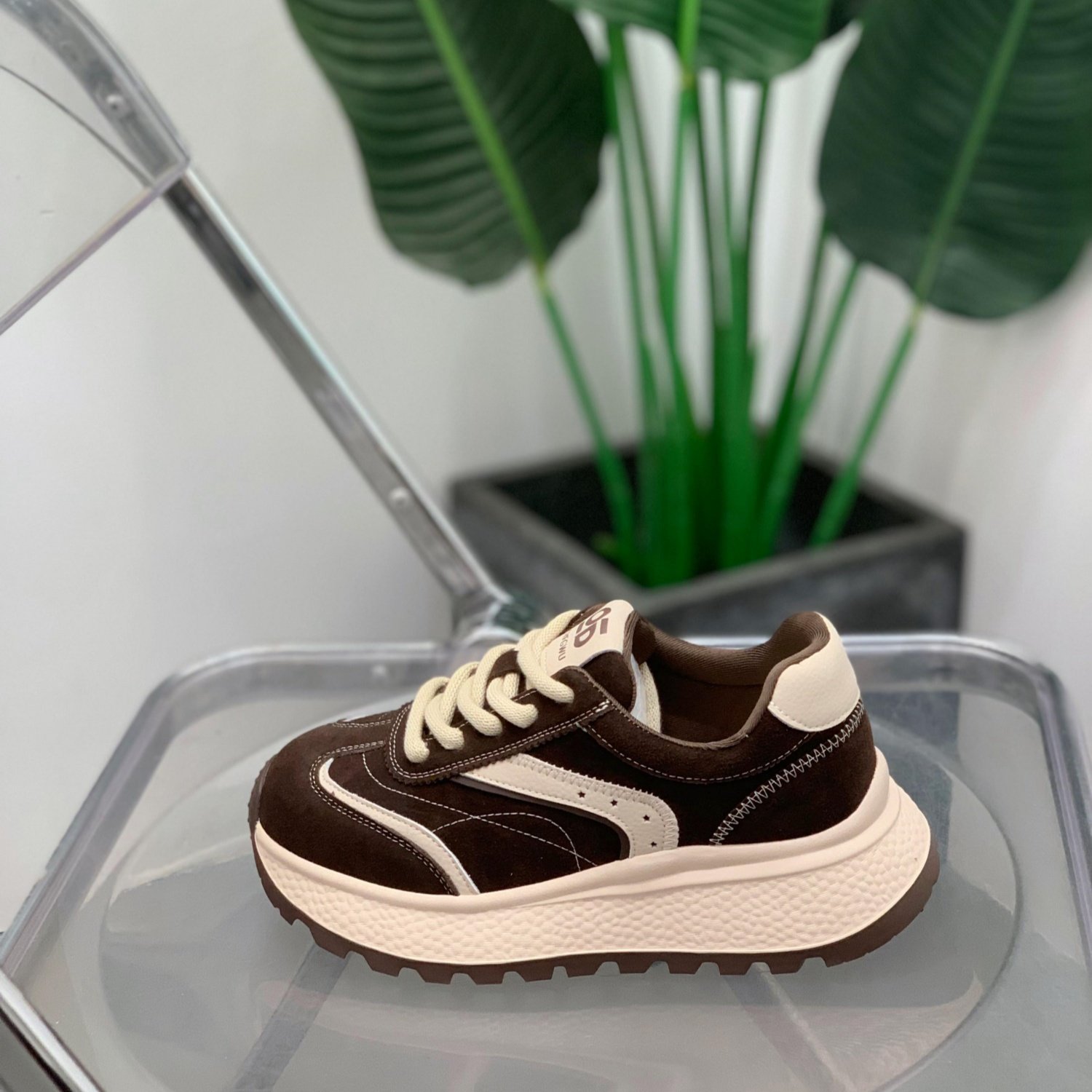 复古真皮老爹鞋女2025年冬季轻便阿甘鞋厚底增高显瘦运动休闲女鞋,淘宝优惠券,粉丝福利购,淘宝优惠卷