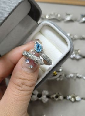 【winnie’s shop】施华洛施家华子奢华满钻蛇头戒指