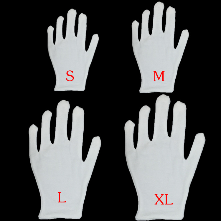 纯棉作业手套|白色棉手套|劳保手套|礼仪手套|汗布手套品质检验用-图0