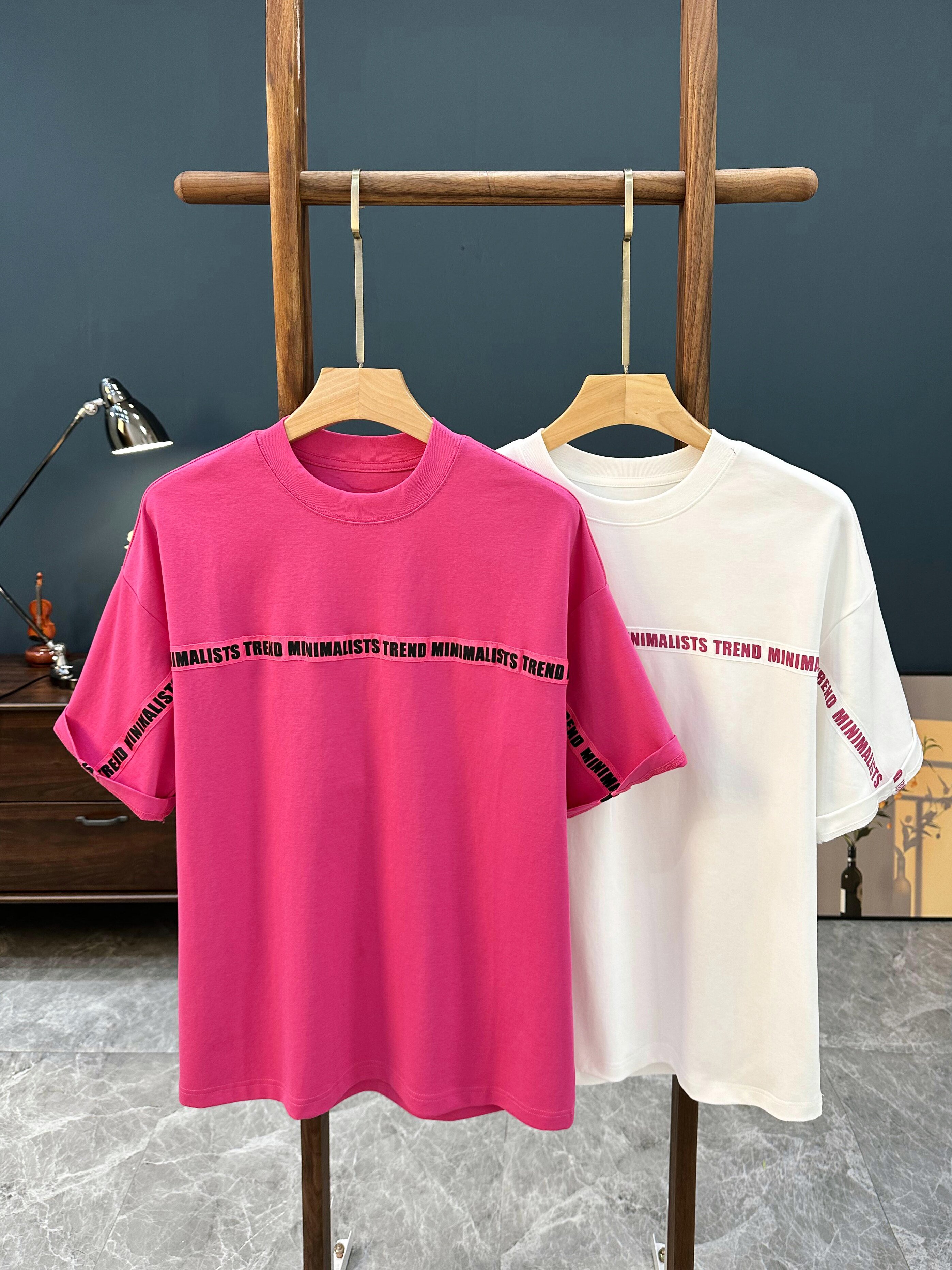 美式潮牌短袖T恤男夏季重磅字母设计感小众高街休闲宽松圆领体恤