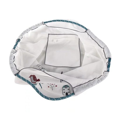 日本kusuguru刺绣日系单肩包手提包购物袋尼龙环保通勤包大号106 - 图1