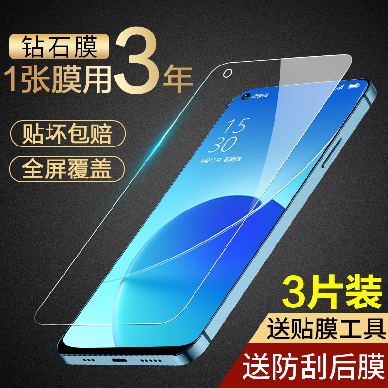 适用opporeno6钢化膜reno6防窥膜oppo全屏覆盖opooreno65g手机蓝光防窥原装opopreno6防偷窥0ppo防摔全包贴膜 - 图0