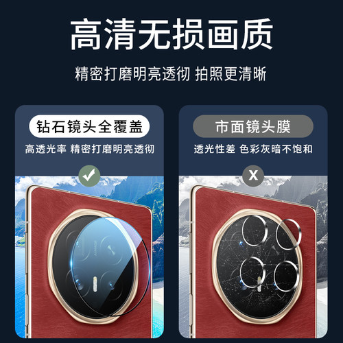 双鸥适用荣耀MagicV6镜头膜MagicV5手机摄像头MagicV3后置钢化膜V6华为V5折叠屏V3保护盖magic配件圈相机贴膜 - 图1