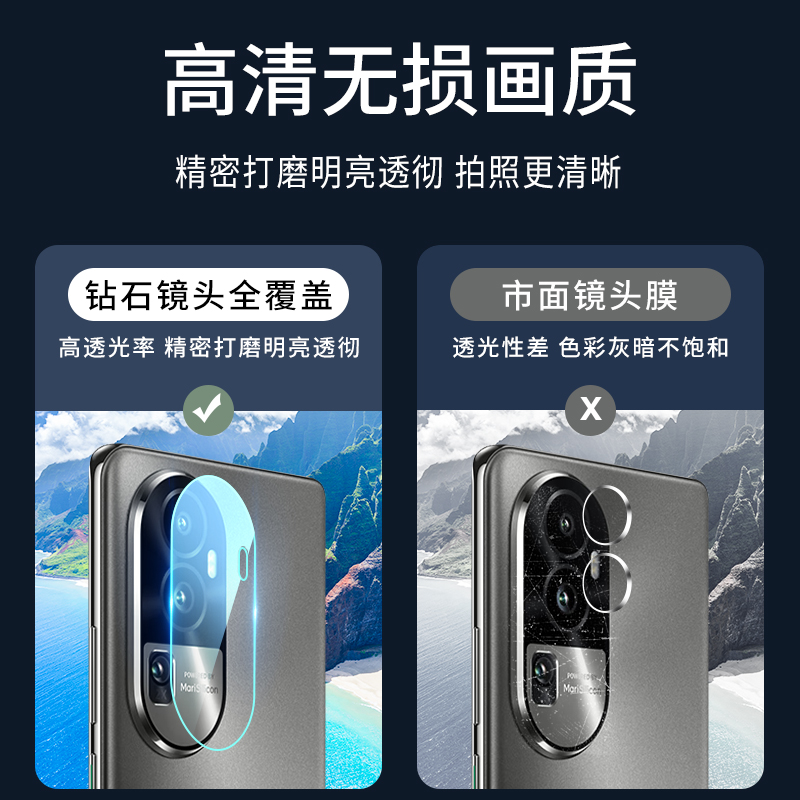 适用opporeno10镜头膜reno11Pro摄像头保护膜Por十+钢化膜oppo手机配件opporeon后置相机opopreno贴膜0PP0盖P-图1