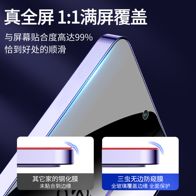 适用一加Ace3V钢化膜一加Ace2V防窥膜1+AcePro手机oneplus9全屏Aec竞速版8t防窥9r新款oppo防偷窥9rt贴膜ac九-图0