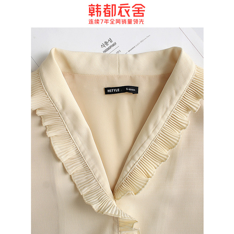  韩都衣舍秀衣莲衬衫