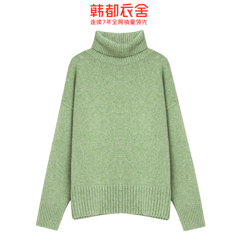 韩都衣舍2020年韩版秋装新款针织衫 韩都衣舍秀衣莲毛针织衫