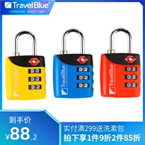 TraveloBlue Blue Brigade TSA lock pull-lever suitcase customs lock TSA burglar certified travel lock