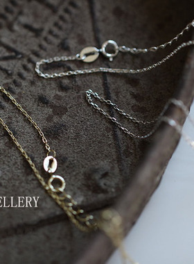 925纯银项链白金925纯银女