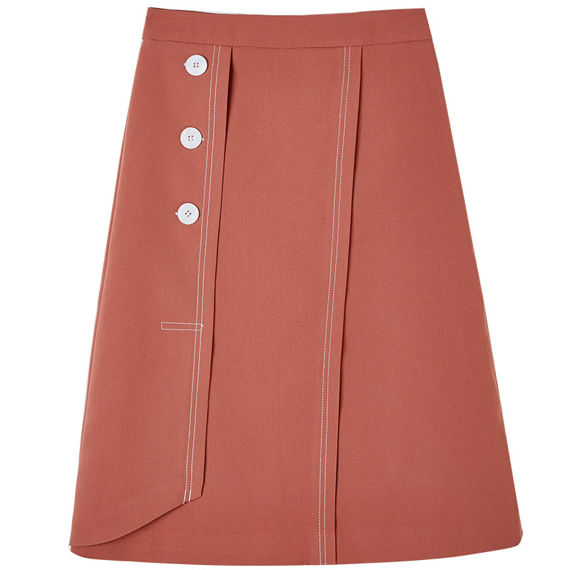 2020秋季新款韩版显瘦复古半身裙 singhwest辛格茜服饰旗舰半身裙