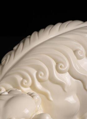 东方泥土陶瓷瑞兽摆件《青狮》