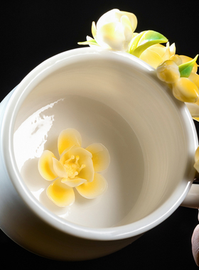 东方泥土非遗手捏梅花陶瓷摆件