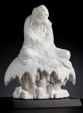大师手签限量作品《禅定达摩》