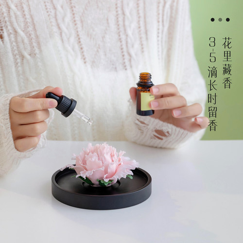 母亲节礼物非遗手工陶瓷牡丹瓷花摆件礼盒高级生日香薰摆件扩香器 - 图2