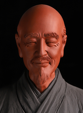 陶瓷弘一法师人物雕塑收藏品摆件