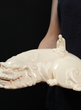 精选东方泥土《无为》陶瓷手工工艺品  省大师郑建忠作品客厅玄关