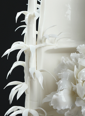 东方泥土《节节高》摆件陶瓷传统手工工艺品办公室装饰品开业礼品