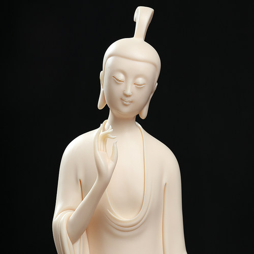 东方泥土《云水涟心》收藏艺术白瓷雕塑工艺品 省大师郑建忠作品 - 图2