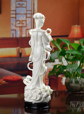 荷花仙子德化白瓷雕塑艺术品