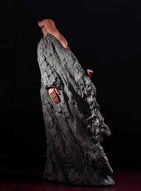 中式风紫砂古典人物屈原问天摆件