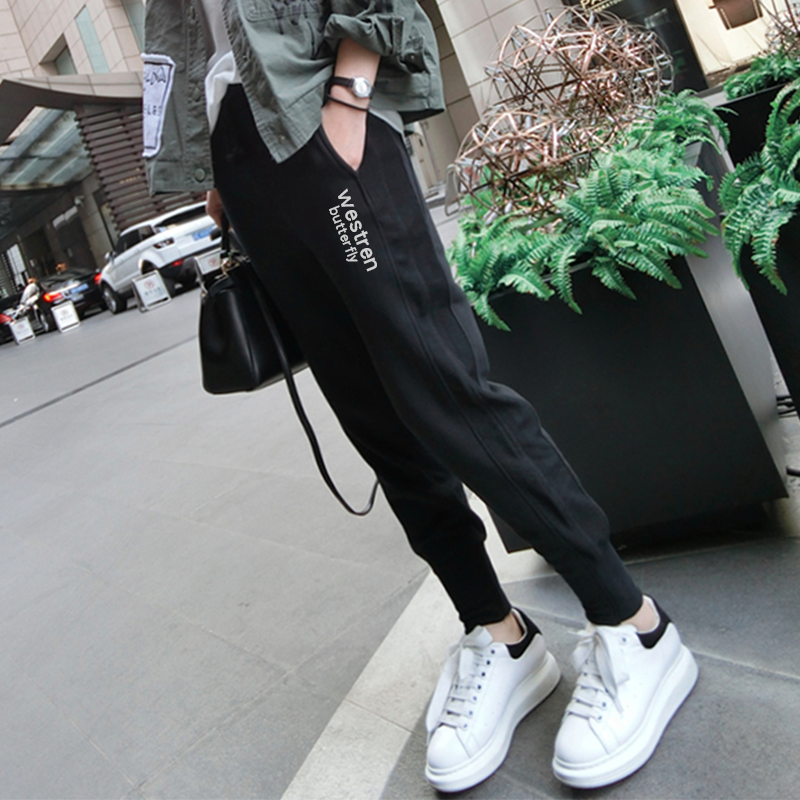 加绒宽松2020新款秋冬束脚萝卜裤子 佐美淇休闲裤