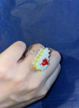 戒指蛋糕串珠宋妍霏同款大花朵