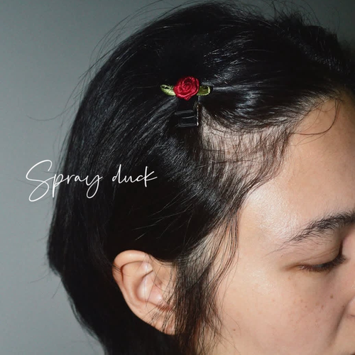 小众毛绒秋冬毛球usite同款fur rose hair pin玫瑰毛球刘海边发夹 - 图2