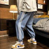 Tide, трендовые повседневные брюки на липучке, демисезонные штаны, оверсайз, в корейском стиле