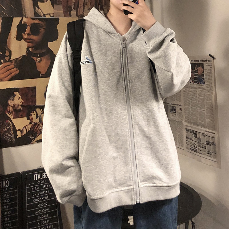 秋季连帽开衫韩版潮流学生嘻哈卫衣 行更远卫衣