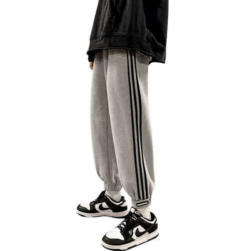 Tide, трендовые повседневные брюки на липучке, демисезонные штаны, оверсайз, в корейском стиле