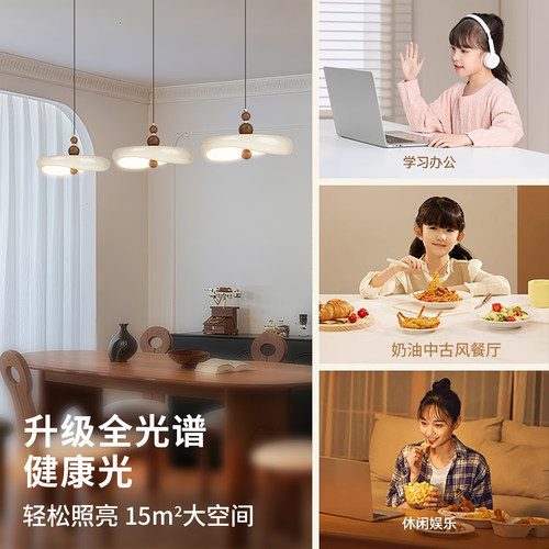 长虹 餐厅灯 新款奶油风2025中古餐桌吊灯创意个性艺术家用专用 - 图0