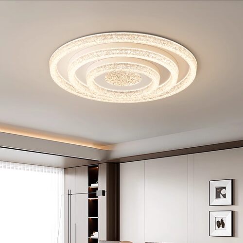 长虹轻奢客厅灯高级感圆形大吸顶灯简约现代高档主灯大厅灯具套餐 - 图2