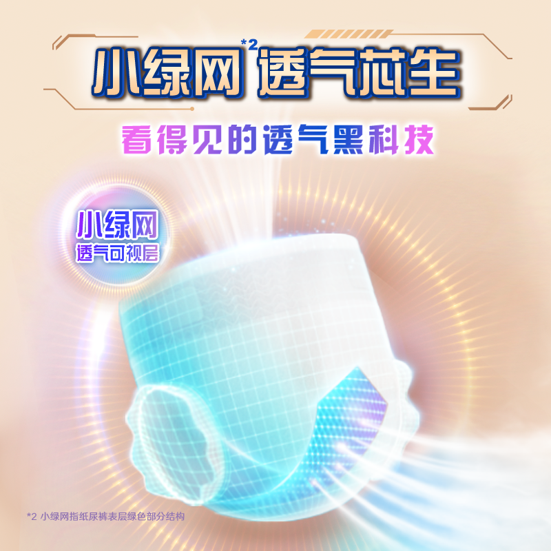 【拍3件】尤妮佳moony通气极光薄小绿网