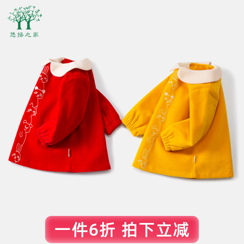 2022新款女宝宝秋冬洋气加绒裙子女童秋装上衣儿童长袖连衣裙婴儿,淘宝优惠券,粉丝福利购,淘宝优惠卷