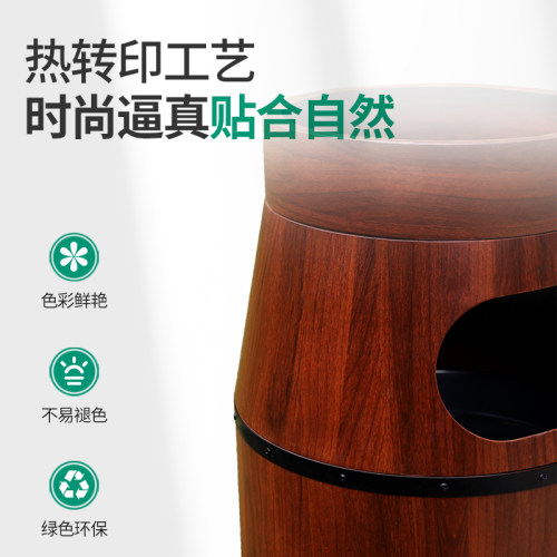 户外垃圾桶大号室外防腐木纹特色景区公园垃圾桶可种花果皮箱定制 - 图1