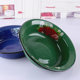 Thickened wide-edged enamel iron plate barbecue tableware