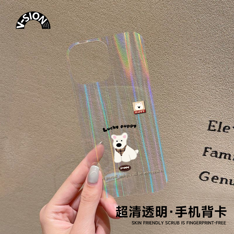 VISION插画猫咪iPhone16手机壳苹果15女11promax佛系12新款xr搞怪x菲林ip8plus适用xs防摔7p全包 - 图0